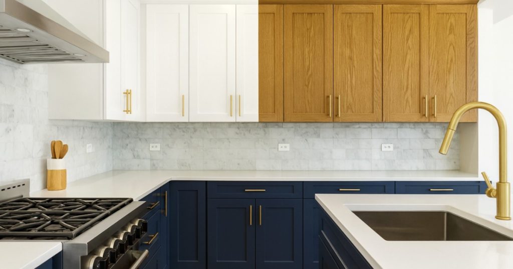 Freshly painted kitchen cabinets in an Orlando home