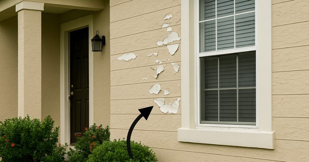 Florida home exterior showing fading paint that signals it is time to repaint